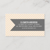 オレンジのストライプなパターン 名刺 (正面)