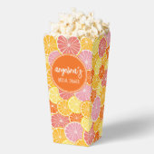 オレンジのスライスがメインのパートナーを見つけた ブライダルシャワー フェイバーボックス (はじけた状態)