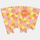 オレンジのスライスがメインのパートナー ブライダルシャワーを発見 フェイバーボックス (見開き)