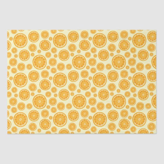 オレンジのスライス柑橘類フルーツ 薄葉紙 (正面)