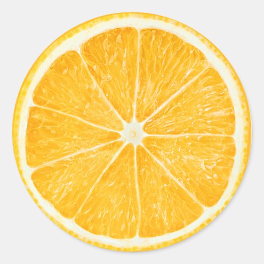 オレンジのスライス ラウンドシール (正面)