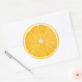 オレンジのスライス ラウンドシール (封筒)