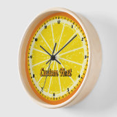 オレンジのスライス 壁時計 (傾斜)