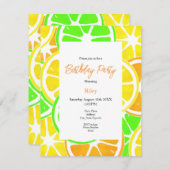 オレンジのスライス 招待状 (正面/裏面)