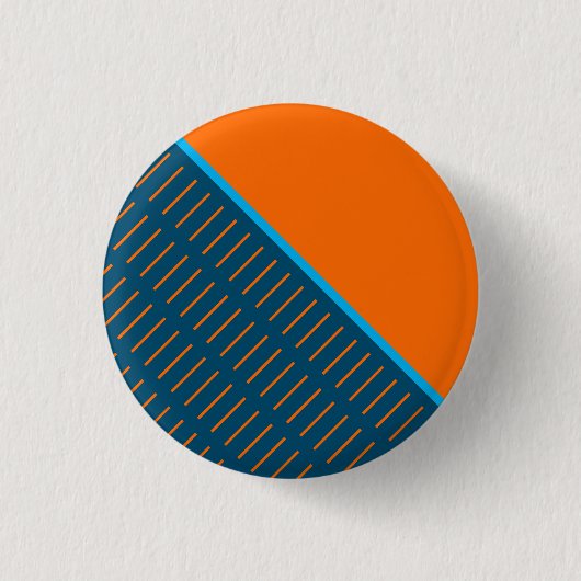 オレンジのスライス 缶バッジ (正面)