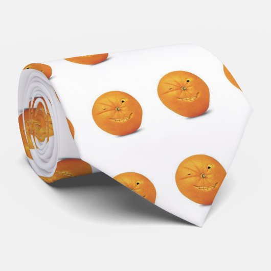 オレンジのタイ ネクタイ (ロール)