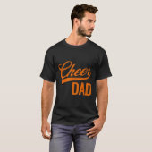 オレンジのチアリーディングの親子おそろいチアパパ Tシャツ (正面フル)