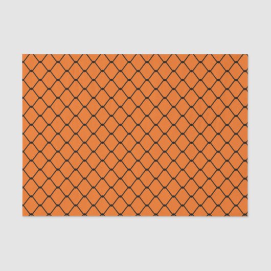 オレンジのチェーンリンクフェンス 薄葉紙 (正面)