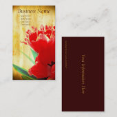 オレンジのチューリップの名刺 名刺 (正面/裏面)