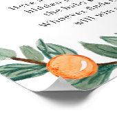 オレンジのツインベビーシャワーおしゃぶり狩り ポスター (角)