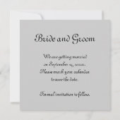 オレンジのデイジー結婚式の日付の発表を保存 セーブザデート (裏面)