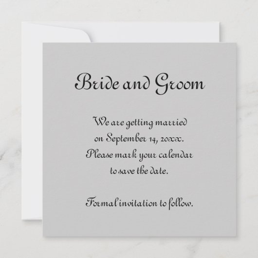 オレンジのデイジー結婚式の日付の発表を保存 セーブザデート (裏面)