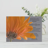 オレンジのデイジー グレー ポストウェディング ブランシュ 招待状 (スタンド正面)