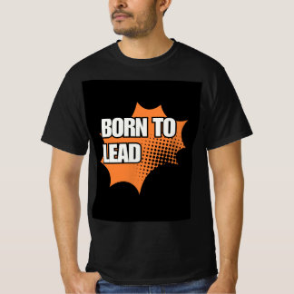 オレンジのデザインのブラックTシャツ Tシャツ