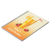 オレンジのトロピカルフルーツドリンクのレシピ ノートブック (左側)