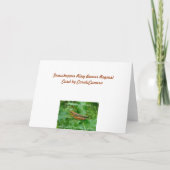 オレンジのトンボのリングボアの依頼カード 招待状 (裏面)