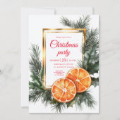 オレンジのドライフルーツを使ったクリスマスパーティーの招待状 招待状 (正面)