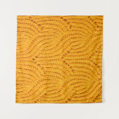 オレンジのニットのセーター、テクスチャ付きの背景。 タペストリー (正面(横))