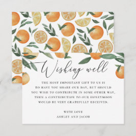 オレンジのハネムーン シトラス ウェディング ウィッシング ウェル | オレンジ ハネムーン エンクロージャーカード