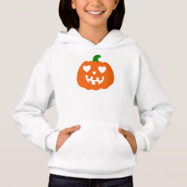 オレンジのハロウィンハート型パンプキンジャックオーランタン