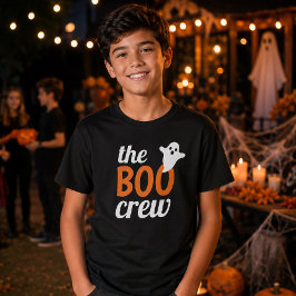 オレンジのハロウィン家族おそろいキッズTシャツ The Boo Crew Tシャツ