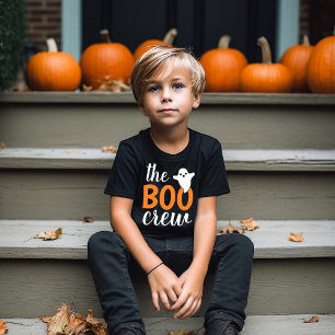 オレンジのハロウィン家族おそろいキッズTシャツ The Boo Crew Tシャツ