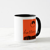 オレンジのハロウィーンデザイン マグカップ (正面右)