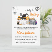 オレンジのハロウィーンベビーは赤ちゃんシャワーを醸造している 招待状 (スタンド正面)