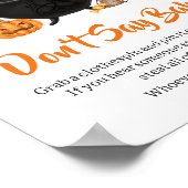 オレンジのハロウィーンベビーは醸造酒はベビーと言わない ポスター (角)
