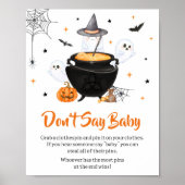 オレンジのハロウィーンベビーは醸造酒はベビーと言わない ポスター (正面)