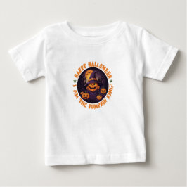 オレンジのハロウィーン ブークルー ベビーTシャツ
