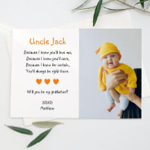 オレンジのハートは私の写真付きのゴッドファーザーになる