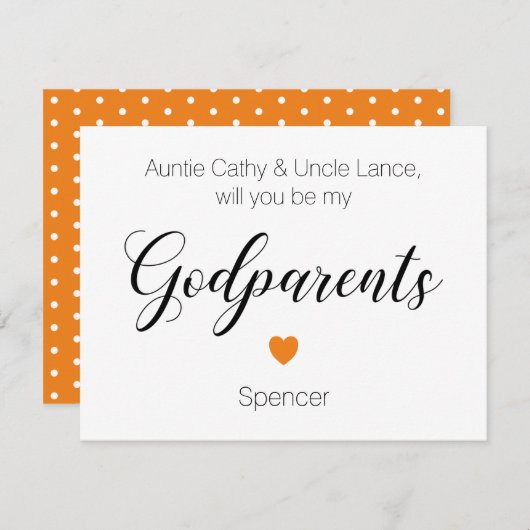 オレンジのハートは私の親権案になる 招待状 (正面/裏面)