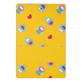 オレンジのハート付きフクロウ ミニクリップボード (裏面)