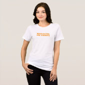 オレンジのバイクガール アイロニー トライブレンドTシャツ (正面全面)