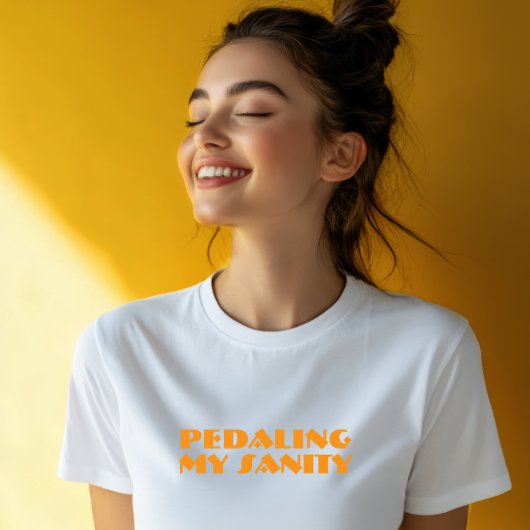 オレンジのバイクガール アイロニー トライブレンドTシャツ
