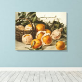 オレンジのバスケット キャンバスプリント (インサイチュ (ウッドフロア))