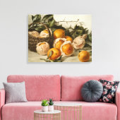 オレンジのバスケット キャンバスプリント (インサイチュ (リビング))