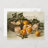 オレンジのバスケット ポストカード (正面/裏面)