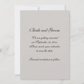 オレンジのバラとホワイトパールの結婚式の日付を保存 招待状 (裏面)