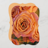 オレンジのバラのプリティーな感謝カード サンキューカード (正面/裏面)