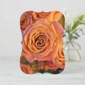 オレンジのバラのプリティーな感謝カード サンキューカード (スタンド正面)