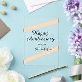 オレンジのパステルラインの結婚記念日 名前入り アクリル招待状 (インサイチュ (ウェディング))