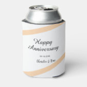 オレンジのパステルラインの結婚記念日 名前入り 缶クーラー (缶裏面)