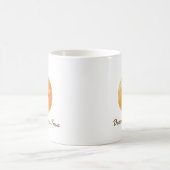 オレンジのパターンで叶える個性的な夢 コーヒーマグカップ (中央)