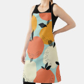 オレンジのパターン鮮やか:シームレスデザイン。 エプロン (インサイチュ)