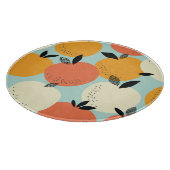 オレンジのパターン鮮やか:シームレスデザイン。 カッティングボード (角)