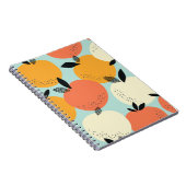 オレンジのパターン鮮やか：シームレスデザイン。 ノートブック (右側)