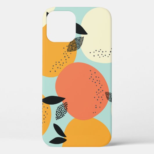 オレンジのパターン鮮やか:シームレスデザイン。 Case-Mate iPhoneケース (裏面)