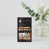 オレンジのパン屋InstagramシェフスイーツケータリングQR 名刺 (スタンド正面)